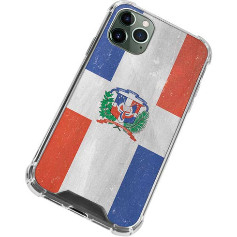 Dominican Republic Flag Faded iPhone 12 Pro Max Clear Case